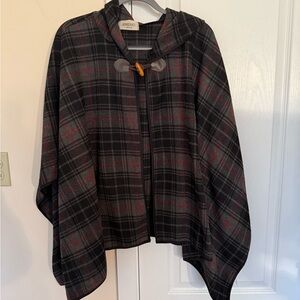 Black and Red Plaid Cape
